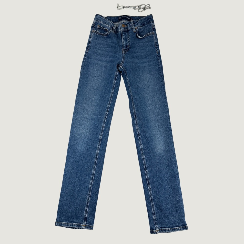 Boden Slim Straight Jeans Womens 4L Blue Medium Wash High Rise‎ Long Denim